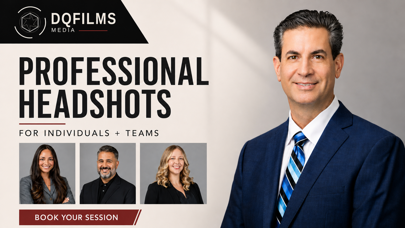 Professional headshot offering for individuals and teams